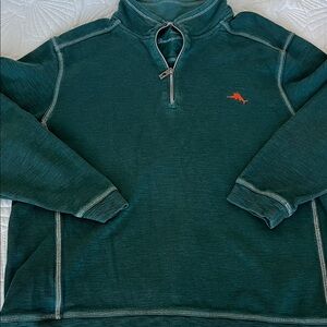 Tommy Bahama Green Zip-Up Sweater-Men’s XL
